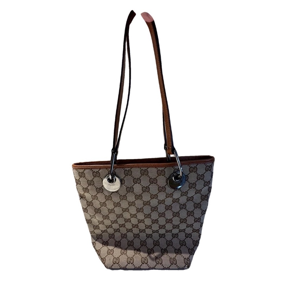 Gucci Beige and Brown Patterned Tote